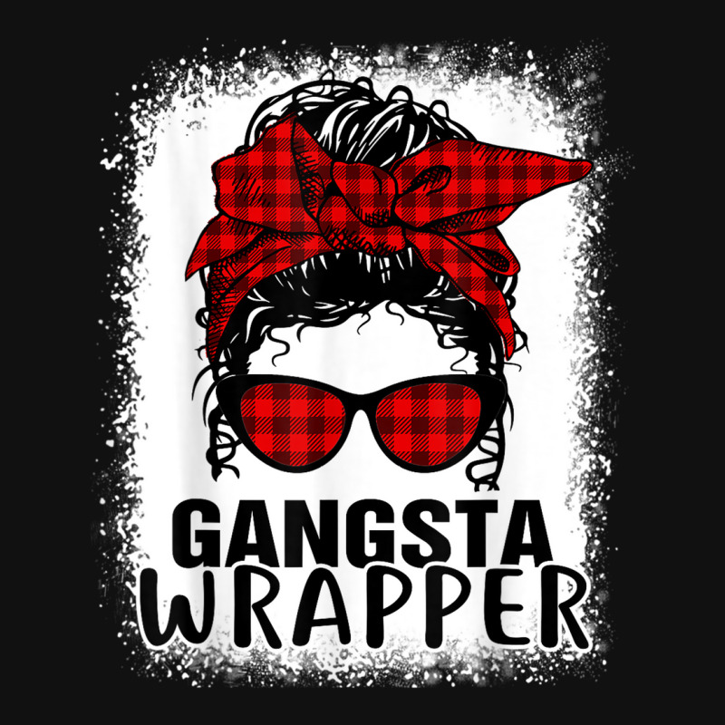 Bleached Buffalo Plaid Messy Bun Merry Gangsta Wrapper 2022 Baby Beanies | Artistshot