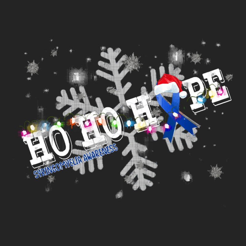 Syringomyelia Fighter Syringomyelia Awareness - Ho Ho Hope Cure Christ 3/4 Sleeve Shirt | Artistshot