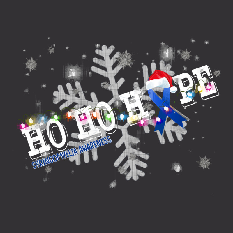 Syringomyelia Fighter Syringomyelia Awareness - Ho Ho Hope Cure Christ Vintage Hoodie | Artistshot