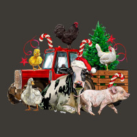 Christmas Farm Animals With Farm Tractor Bucket Hat | Artistshot