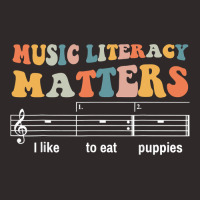 Music Literacy Matters I Like To Eat Puppies  Copy Copy Racerback Tank | Artistshot