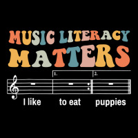 Music Literacy Matters I Like To Eat Puppies  Copy Copy Cropped Sweater | Artistshot