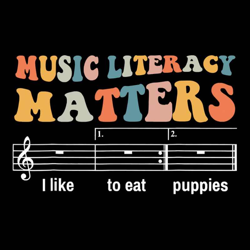 Music Literacy Matters I Like To Eat Puppies  Copy Copy Cropped Sweater by thutrinh | Artistshot