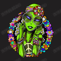 Space Alien Hippie Floral Peace Science Fiction T-shirt | Artistshot