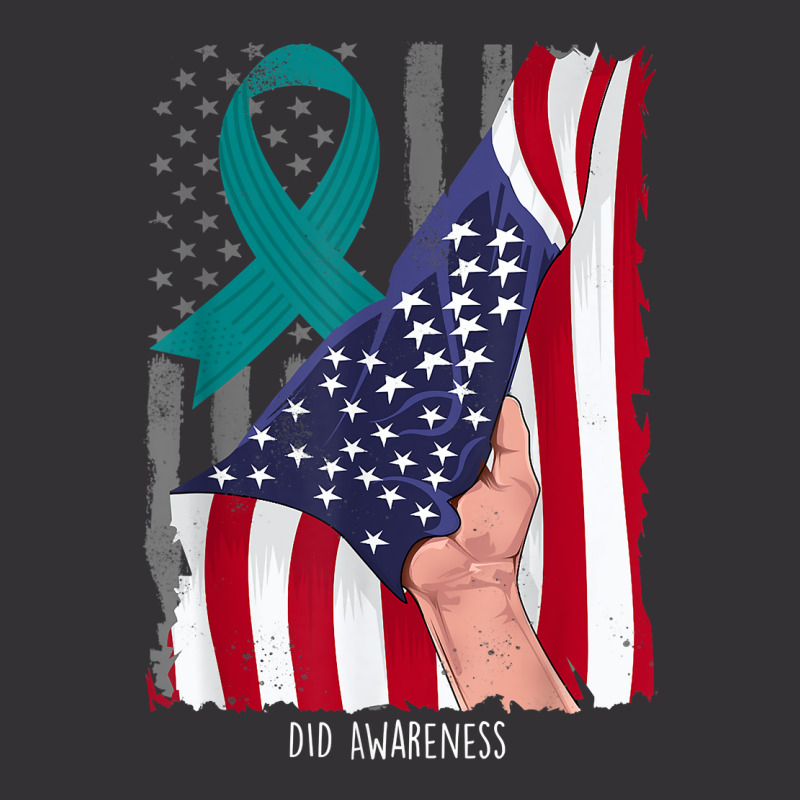 Dissociative Identity Disorder American Flag Teal Ribbon T Shirt Vintage Short | Artistshot