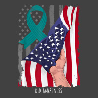 Dissociative Identity Disorder American Flag Teal Ribbon T Shirt Vintage T-shirt | Artistshot