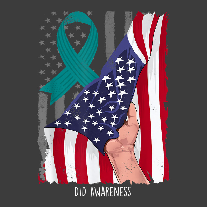 Dissociative Identity Disorder American Flag Teal Ribbon T Shirt Men's Polo Shirt | Artistshot