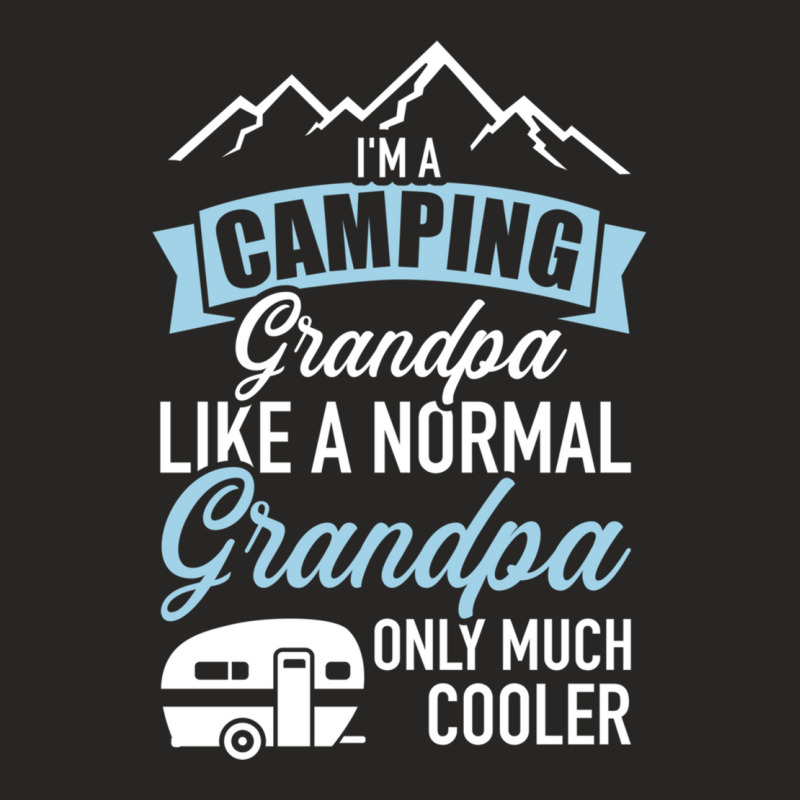 I'm A Camping Grandpa Like Normal Cooler Caravan Trailer Sweatshirt Ladies Fitted T-Shirt by cm-arts | Artistshot