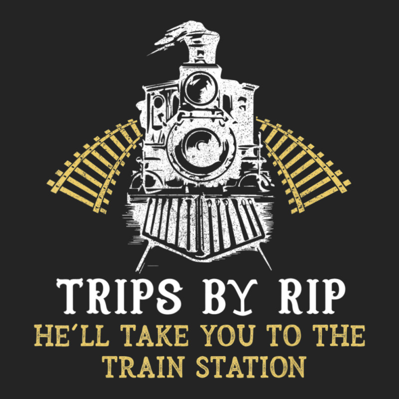 Trips By Rip Take Him To Train Station Retro Vintage 3/4 Sleeve Shirt by cm-arts | Artistshot