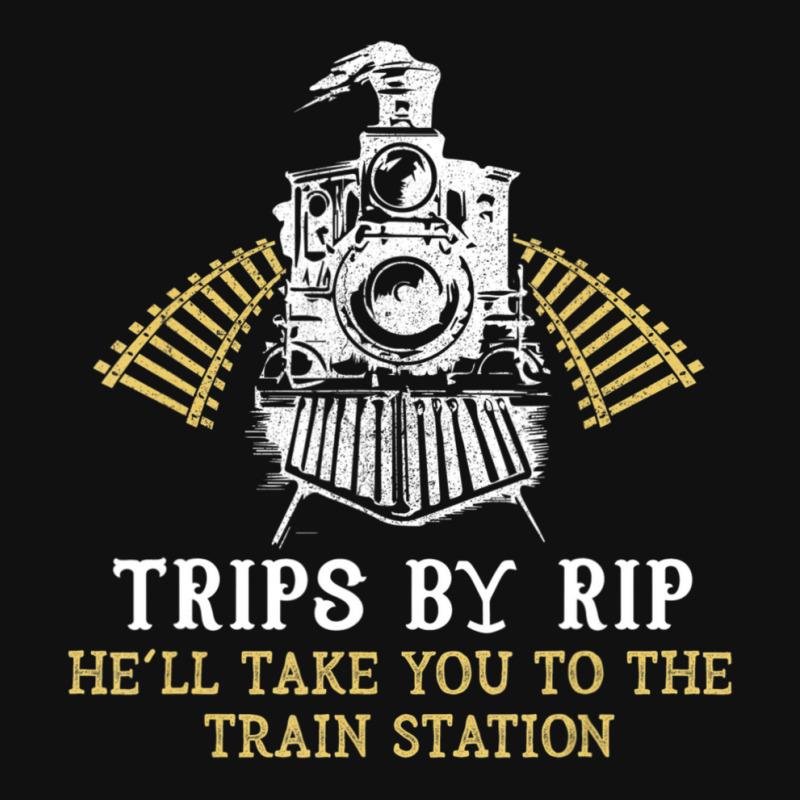 Trips By Rip Take Him To Train Station Retro Vintage Baby Bibs by cm-arts | Artistshot