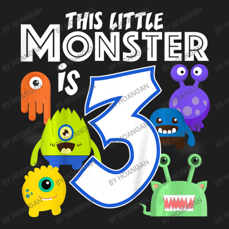 3 Year Old Monster Birthday Party Alien Monsters 3rd Classic T-shirt by hoangan | Artistshot