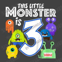 3 Year Old Monster Birthday Party Alien Monsters 3rd Vintage T-shirt | Artistshot