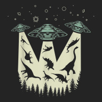 Ufo Abduction Dinosaur Lover Unidentified Flying Object 3/4 Sleeve Shirt | Artistshot