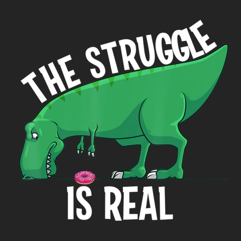 T-rex Men Women Cool The Struggle Is Real Donuts 3/4 Sleeve Shirt | Artistshot