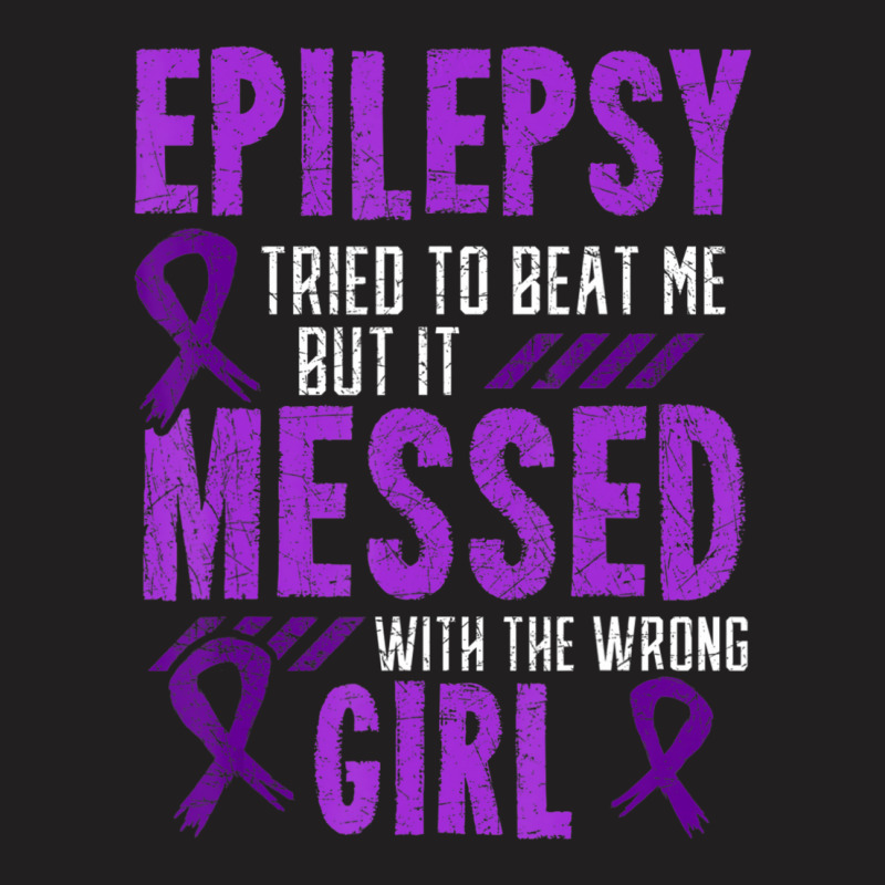 Epilepsy Warrior Day Epileptic Girl Purple Survivor Advocate T-shirt | Artistshot