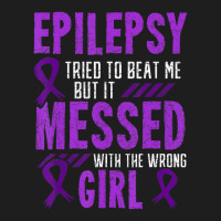 Epilepsy Warrior Day Epileptic Girl Purple Survivor Advocate Classic T-shirt | Artistshot