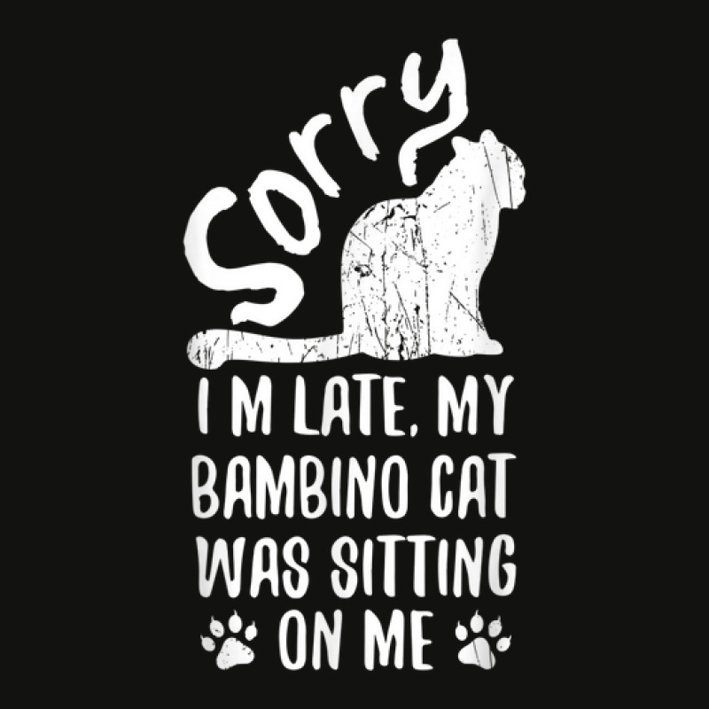 I'm Late My Bambino Cat Was Sitting On Me Funny Cat Lover Scorecard Crop Tee by Fashonus | Artistshot