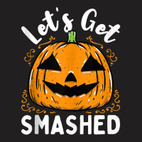 Lets Get Smashed Funny Pumpkin Halloween Drinking Costume Tank Top T-shirt | Artistshot