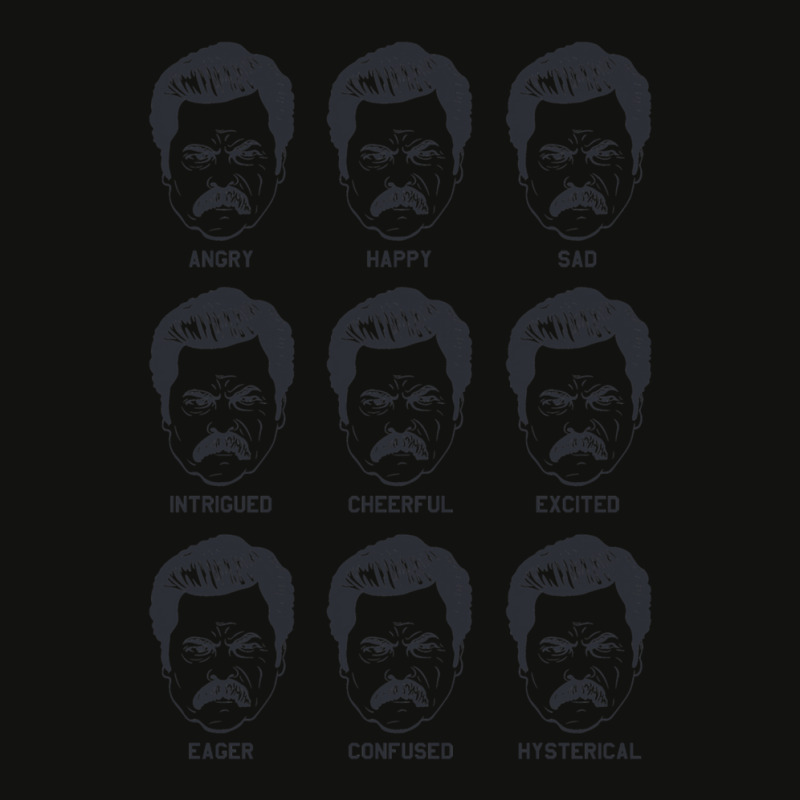 Ron Swanson Emotions Parks And Recreation Scorecard Crop Tee by AlmaWilliams | Artistshot