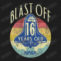 Space Shuttle Blast Off 16th Birthday Retro Portrait Classic T-shirt | Artistshot