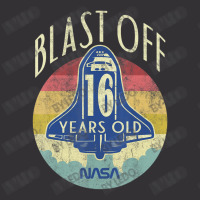 Space Shuttle Blast Off 16th Birthday Retro Portrait Vintage Hoodie | Artistshot