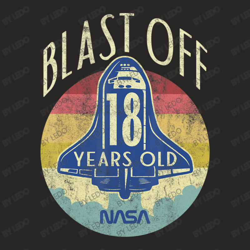 Space Shuttle Blast Off 18th Birthday Retro Portrait Ladies Fitted T-Shirt by ledo | Artistshot