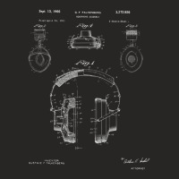 Headphone Patent Drawing Ladies Fitted T-shirt | Artistshot