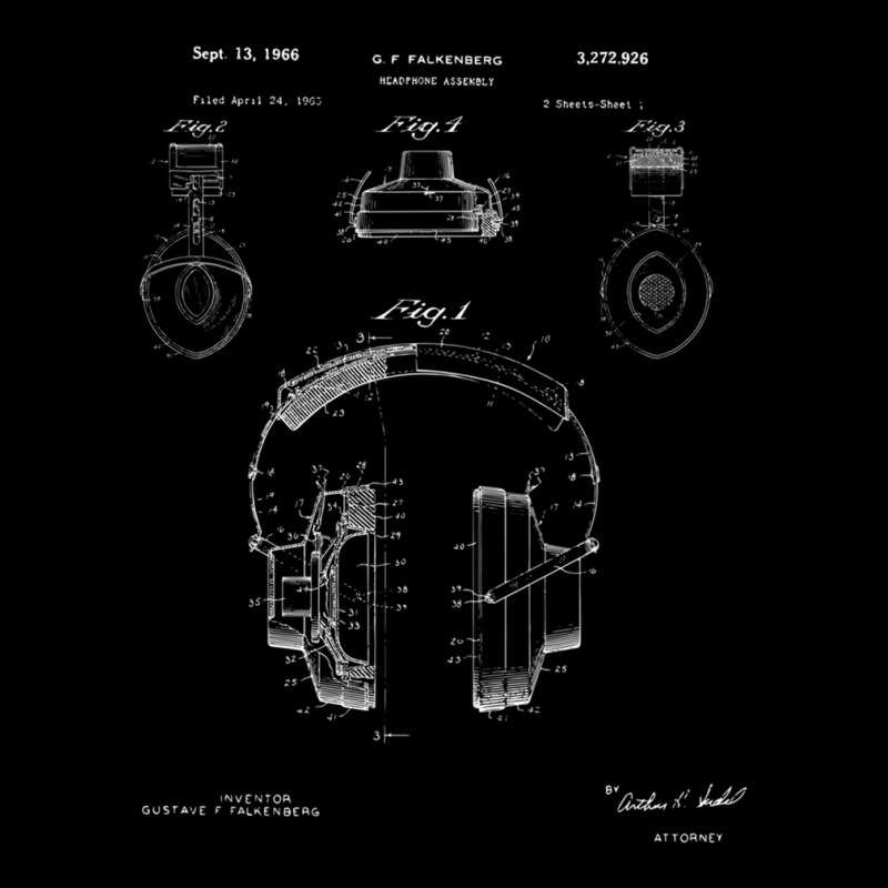 Headphone Patent Drawing Maternity Scoop Neck T-shirt by SarahWhitfield | Artistshot