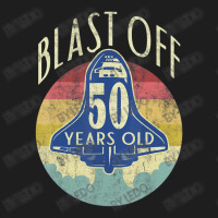 Space Shuttle Blast Off 50th Birthday Retro Portrait Classic T-shirt | Artistshot