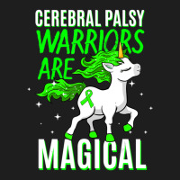 Cerebral Palsy Warrior Magical Unicorn Ataxic Green Ribbon Classic T-shirt | Artistshot