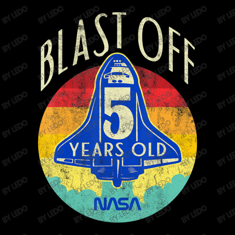 Space Shuttle Blast Off 5th Birthday Retro Portrait Adjustable Cap by ledo | Artistshot