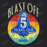 Space Shuttle Blast Off 5th Birthday Retro Portrait Youth Tee | Artistshot