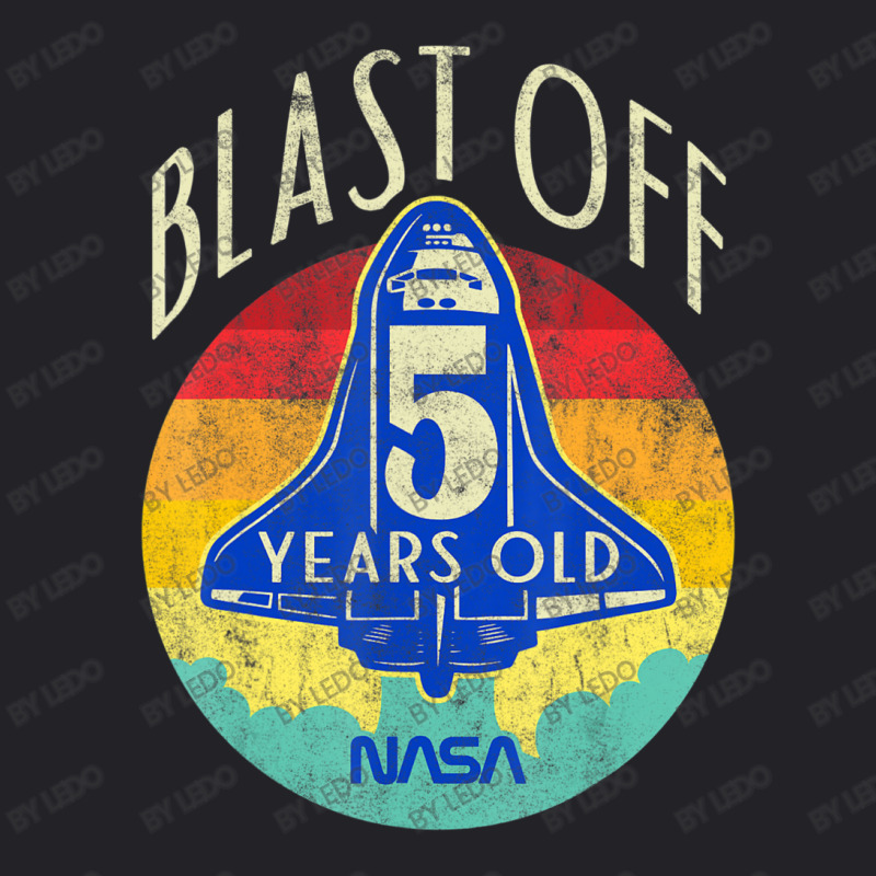 Space Shuttle Blast Off 5th Birthday Retro Portrait Youth Tee by ledo | Artistshot