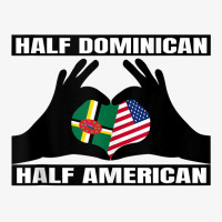 Half American Half Dominican Roots Usa Dominica Island Flag Tank Top Ladies Fitted T-shirt | Artistshot