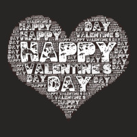 Happy Valentines Day Word Art Gift T  Shirt Happy Valentine's Day Word Ladies Fitted T-shirt | Artistshot