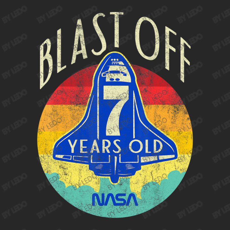 Space Shuttle Blast Off 7th Birthday Retro Portrait Men's T-shirt Pajama Set by ledo | Artistshot