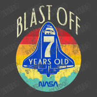 Space Shuttle Blast Off 7th Birthday Retro Portrait Vintage T-shirt | Artistshot