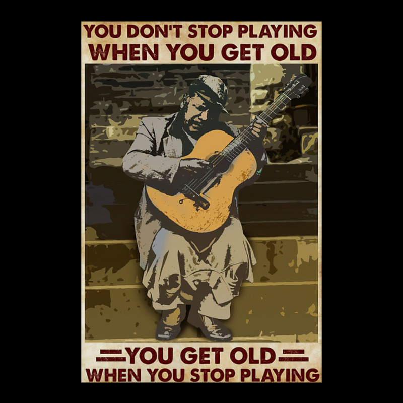 You Don't Stop Playing When You Get Old   Man With Guitar   Guitarist  V-neck Tee | Artistshot