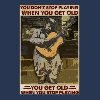 You Don't Stop Playing When You Get Old   Man With Guitar   Guitarist  Men Denim Jacket | Artistshot