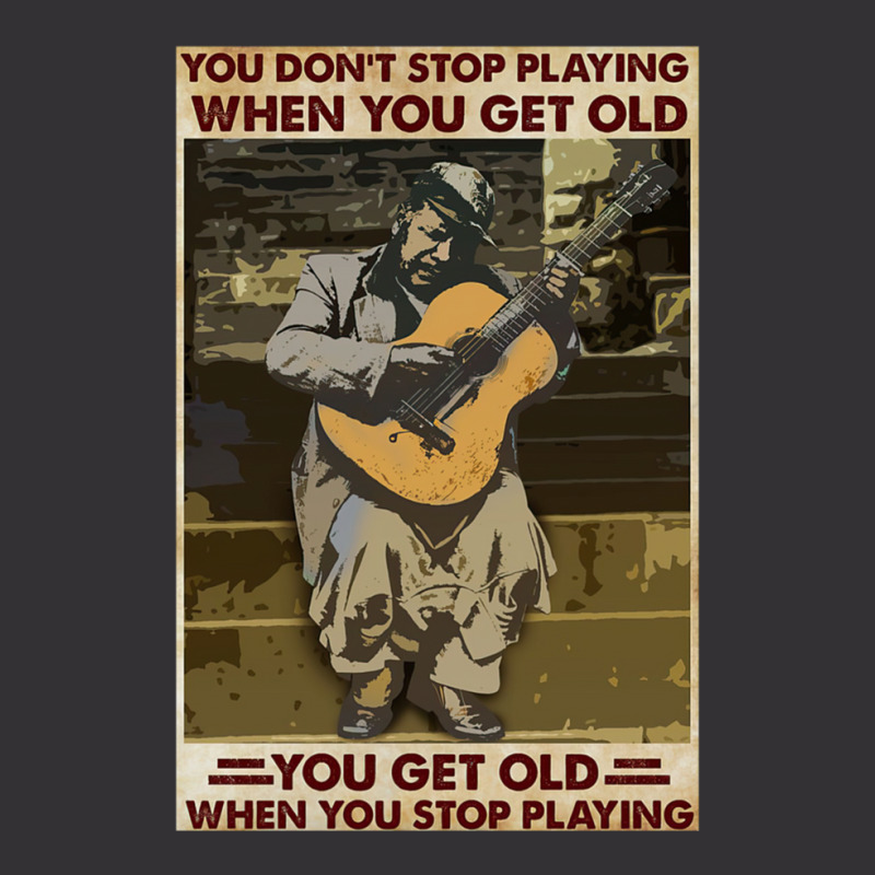 You Don't Stop Playing When You Get Old   Man With Guitar   Guitarist  Vintage Hoodie And Short Set | Artistshot