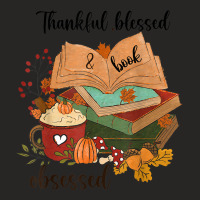 Thankful Blessed And Book Obsessed Fall Season Ladies Fitted T-shirt | Artistshot