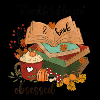 Thankful Blessed And Book Obsessed Fall Season Women's V-neck T-shirt | Artistshot