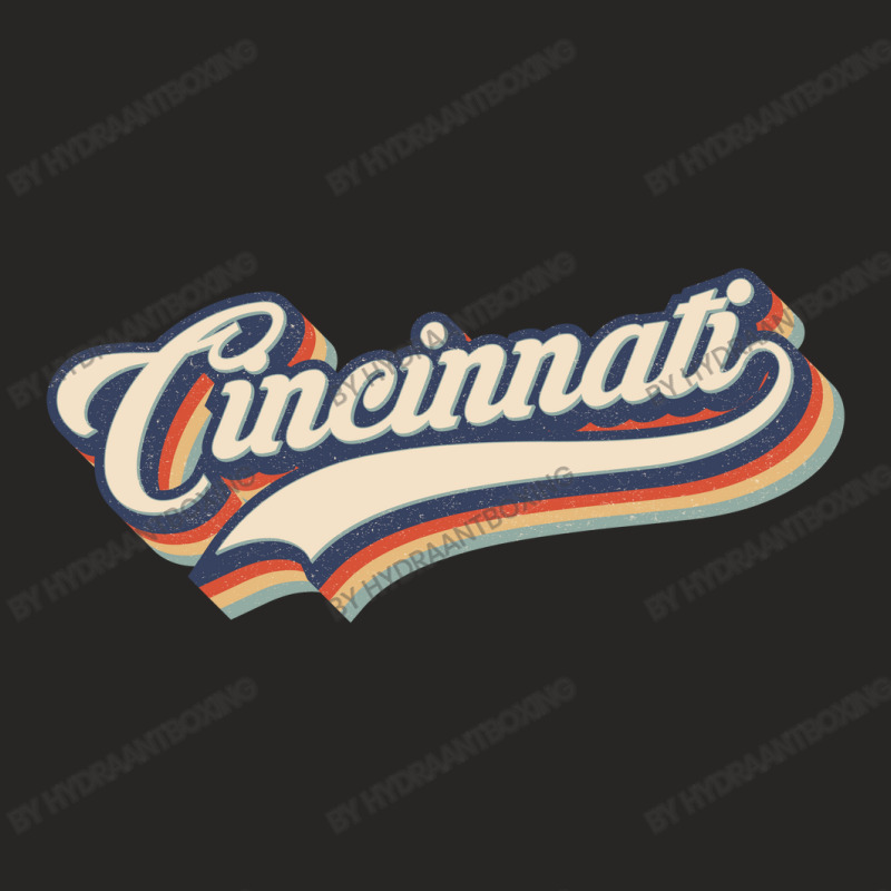 I Love Cincinnati City Usa Retro Vintage Ladies Fitted T-Shirt by HydraAntBoxing | Artistshot