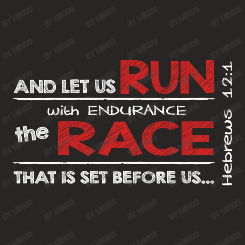 Hebrews 121 Run With Endurance The Race Religious Inspired Ladies Fitted T-Shirt by Min03 | Artistshot