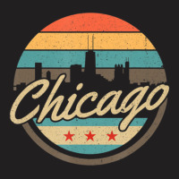 Chicago Flag Skyline Vintage Illinois Usa Souvenir T-shirt | Artistshot