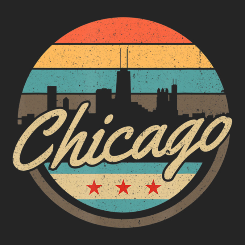 Chicago Flag Skyline Vintage Illinois Usa Souvenir Unisex Hoodie by CharlieFairchild | Artistshot