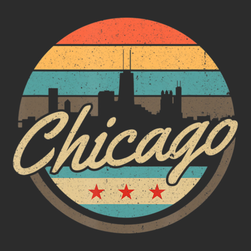 Chicago Flag Skyline Vintage Illinois Usa Souvenir Exclusive T-shirt by CharlieFairchild | Artistshot