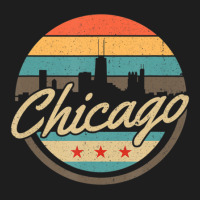 Chicago Flag Skyline Vintage Illinois Usa Souvenir Classic T-shirt | Artistshot