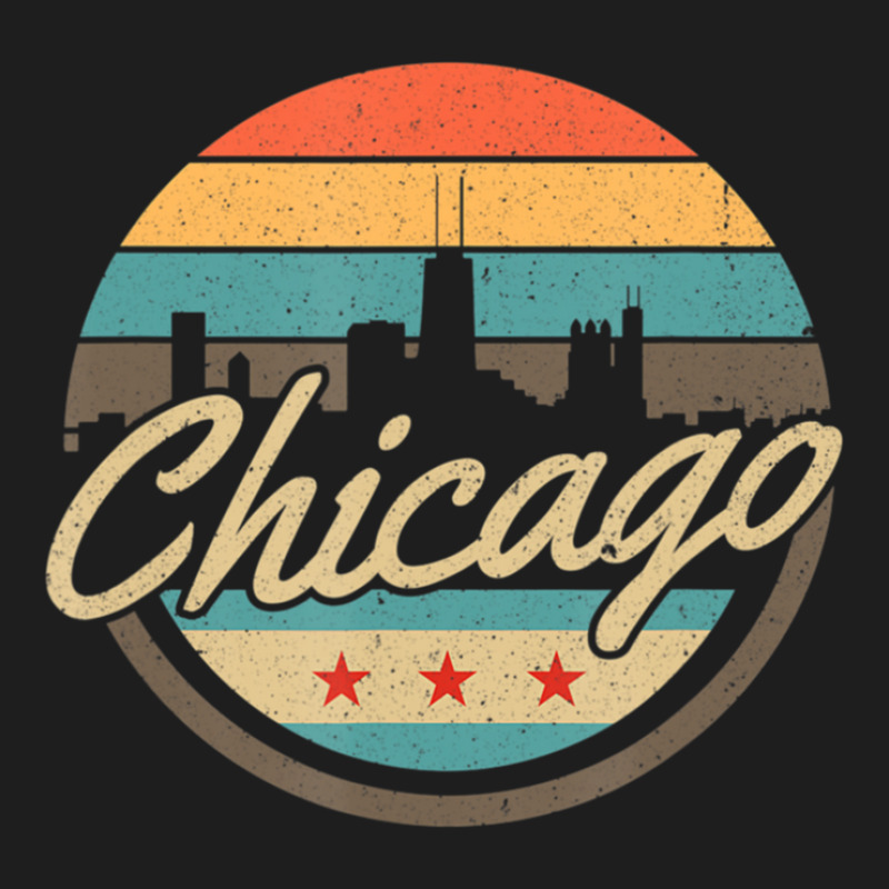 Chicago Flag Skyline Vintage Illinois Usa Souvenir Classic T-shirt by CharlieFairchild | Artistshot