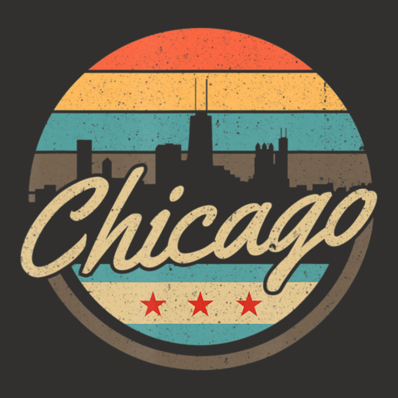 Chicago Flag Skyline Vintage Illinois Usa Souvenir Champion Hoodie by CharlieFairchild | Artistshot